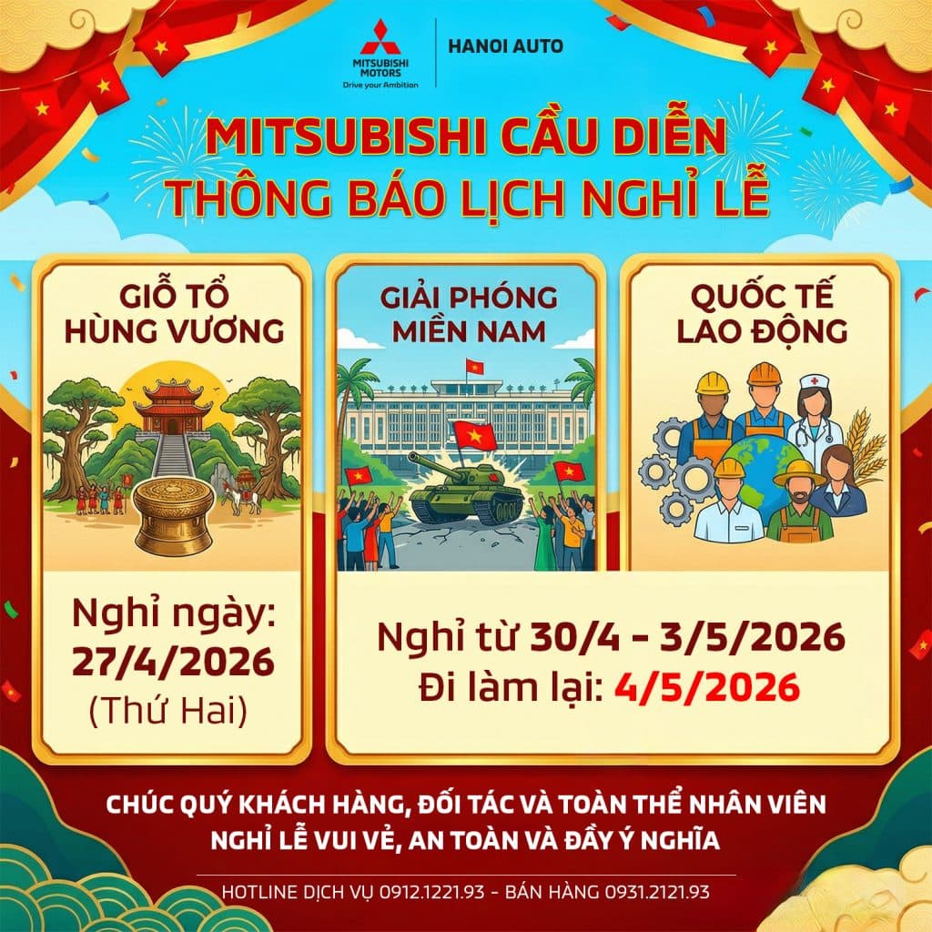 Thông báo nghỉ Lễ Giỗ tổ Hùng Vương (10/3 ÂL), Ngày Giải phóng Miền Nam (30/4) & Quốc tế Lao động (1/5) năm 2026